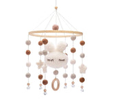 Felt Cloud  Neutral Baby Mobile for Nursery.